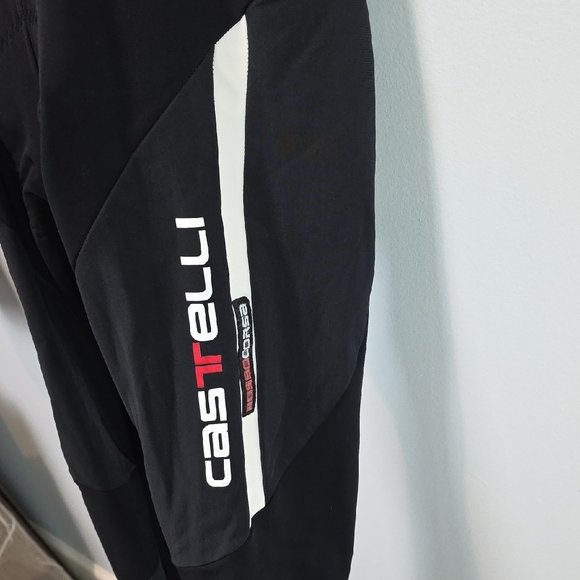 Castelli Black and Red Cycling Jacket & padded Bib pants XL womens - Picture 10 of 15